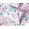 Saturday Park Bluey and Bingo Rainbow Clouds Twin Duvet Cover & Sham Set – 2 Piece 100% Organic Cotton Duvet Set – GOTS & Oeko-TEX Certified(Multi – Ombre Butterflies)