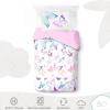 Saturday Park Bluey and Bingo Rainbow Clouds Twin Duvet Cover & Sham Set – 2 Piece 100% Organic Cotton Duvet Set – GOTS & Oeko-TEX Certified(Multi – Ombre Butterflies)