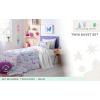 Saturday Park Bluey and Bingo Rainbow Clouds Twin Duvet Cover & Sham Set – 2 Piece 100% Organic Cotton Duvet Set – GOTS & Oeko-TEX Certified(Multi – Ombre Butterflies)
