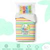Saturday Park Bluey and Bingo Rainbow Clouds Twin Duvet Cover & Sham Set – 2 Piece 100% Organic Cotton Duvet Set – GOTS & Oeko-TEX Certified(Multi – Sesame Street)