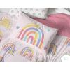 Saturday Park Bluey and Bingo Rainbow Clouds Twin Duvet Cover & Sham Set – 2 Piece 100% Organic Cotton Duvet Set – GOTS & Oeko-TEX Certified(Pink – Rainbow)