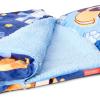 Silk Touch Sherpa Slumber Bag for Boys and Girls, Sleeping Bag with Zipper, 27 x 56 inches(Bluey B for Balloon w/ Pillow)