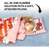 Silk Touch Sherpa Slumber Bag for Boys and Girls, Sleeping Bag with Zipper, 27 x 56 inches(Hello Kitty Bow Friendly w/ Pillow)