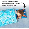 Silk Touch Sherpa Slumber Bag for Boys and Girls, Sleeping Bag with Zipper, 27 x 56 inches(Paw Patrol Chase w/ Pillow)