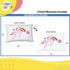 Sunny Side Up Bluey & Bingo (Pack of 2) Reversible Pillowcases – Double Sided Pillow Covers – Kids Super Soft Bedding(White – Rainbow Unicorns)