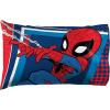 Jay Franco Bluey & Bingo 1 Single Reversible Pillowcase – Double-Sided Kids Super Soft Bedding (Official Bluey Product)(Red – Spiderman)
