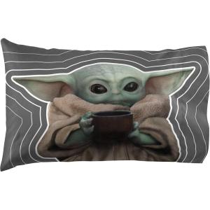 Jay Franco Bluey & Bingo 1 Single Reversible Pillowcase – Double-Sided Kids Super Soft Bedding (Official Bluey Product)(Gray – Mandalorian)