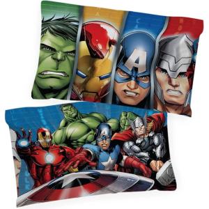 Jay Franco Bluey & Bingo 1 Single Reversible Pillowcase – Double-Sided Kids Super Soft Bedding (Official Bluey Product)(Multicolor – Avengers Halo)