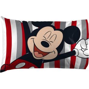 Jay Franco Bluey & Bingo 1 Single Reversible Pillowcase – Double-Sided Kids Super Soft Bedding (Official Bluey Product)(Multicolor – Mickey Mouse)