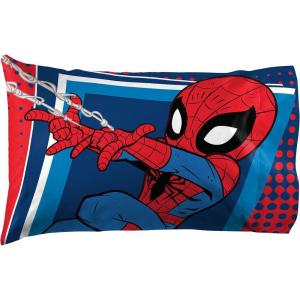 Jay Franco Bluey & Bingo 1 Single Reversible Pillowcase – Double-Sided Kids Super Soft Bedding (Official Bluey Product)(Red – Spiderman)