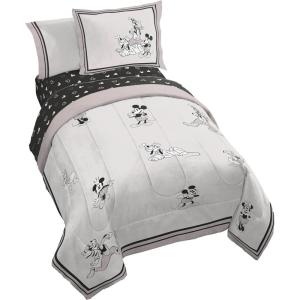 Jay Franco Kids Comforter Set Includes Sheets and Pillow Covers – Soft and Cozy Bed Set for Stylish Room Decor, Blue – Bluey & Bingo, 5 Piece Twin(Beige – Mickey and Friends)