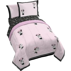 Jay Franco Kids Comforter Set Includes Sheets and Pillow Covers – Soft and Cozy Bed Set for Stylish Room Decor, Blue – Bluey & Bingo, 5 Piece Twin(Multi – Minnie Mouse)