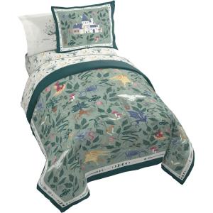 Jay Franco Kids Comforter Set Includes Sheets and Pillow Covers – Soft and Cozy Bed Set for Stylish Room Decor, Blue – Bluey & Bingo, 7 Piece Queen(Green – Harry Potter)