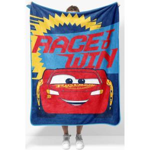 Jay Franco Kids Plush Throw Blanket – Soft & Comfy Throw for Couch or Bed – Cozy Home Décor for Living Room & Bedroom, Pink – Bluey, 40×50 – Travel Blanket(Blue – Cars)