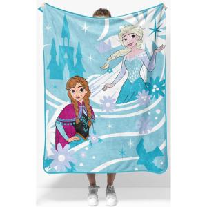 Jay Franco Kids Plush Throw Blanket – Soft & Comfy Throw for Couch or Bed – Cozy Home Décor for Living Room & Bedroom, Pink – Bluey, 40×50 – Travel Blanket(Blue – Frozen)