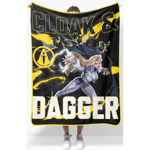 Jay Franco Kids Plush Throw Blanket – Soft & Comfy Throw for Couch or Bed – Cozy Home Décor for Living Room & Bedroom, Pink – Bluey, 40×50 – Travel Blanket(Multi – Marvel Rivals Clock & Dagger)