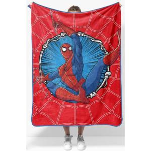 Jay Franco Kids Plush Throw Blanket – Soft & Comfy Throw for Couch or Bed – Cozy Home Décor for Living Room & Bedroom, Pink – Bluey, 40×50 – Travel Blanket(Red – Spiderman)