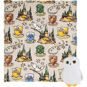 Northwest Bluey Character Hugger Pillow & Silk Touch Throw Blanket Set, 40″ x 50″, Hooray(Harry Potter – Hedwig Magic)