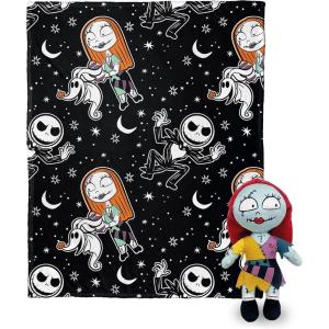 Northwest Bluey Character Hugger Pillow & Silk Touch Throw Blanket Set, 40″ x 50″, Hooray(Nightmare Before Christmas – Sally Frights)