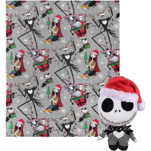 Northwest Bluey Character Hugger Pillow & Silk Touch Throw Blanket Set, 40″ x 50″, Hooray(The Nightmare Before Christmas Freaky Festivities)