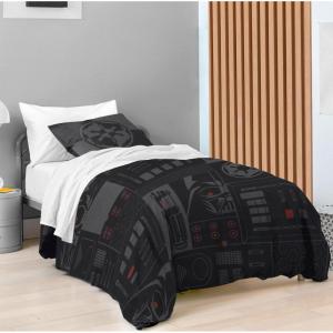 Saturday Park Bluey and Bingo Rainbow Clouds Twin Duvet Cover & Sham Set – 2 Piece 100% Organic Cotton Duvet Set – GOTS & Oeko-TEX Certified(Black – Star Wars)