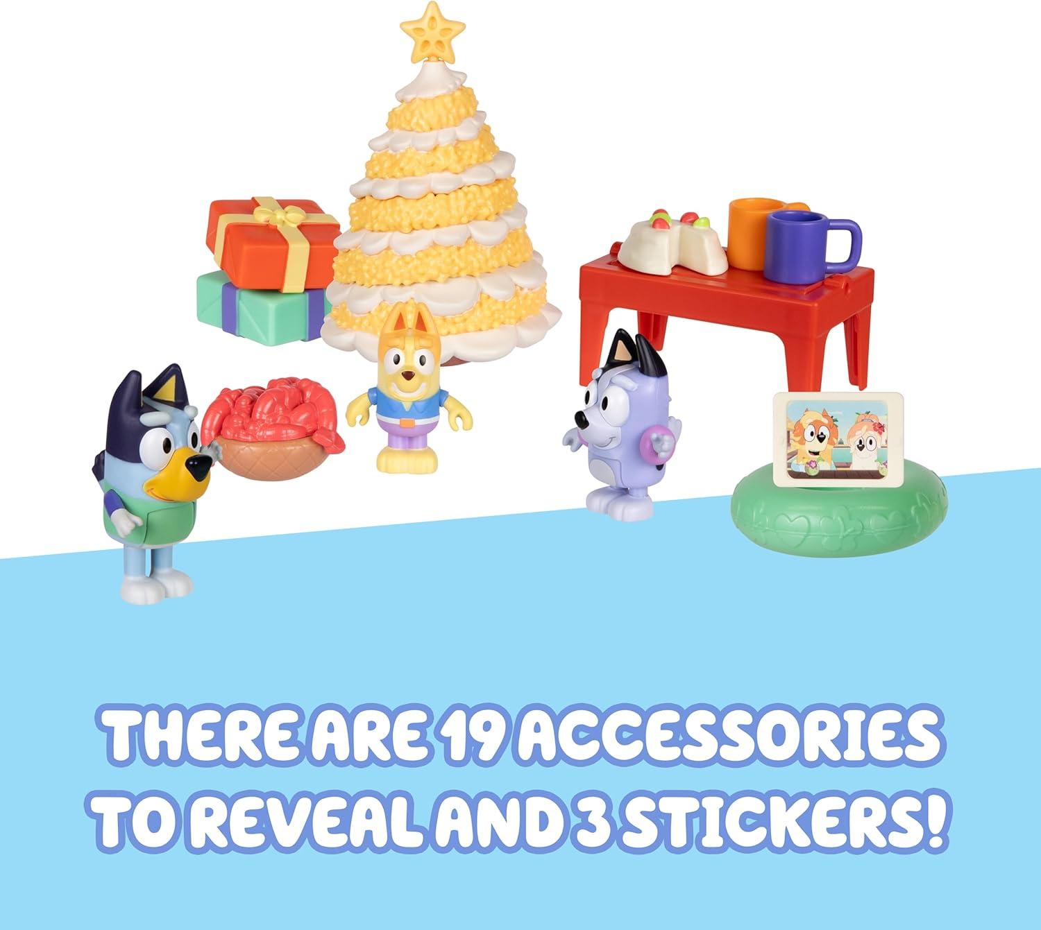 imageBluey Advent Calendar Pack Toys for Girls and Boys 24 Days of Surprises Kids 2025 Advent Calendar wAccessories Stickers amp Mini Christmas TreeAdvent Calendar Christmas Swim