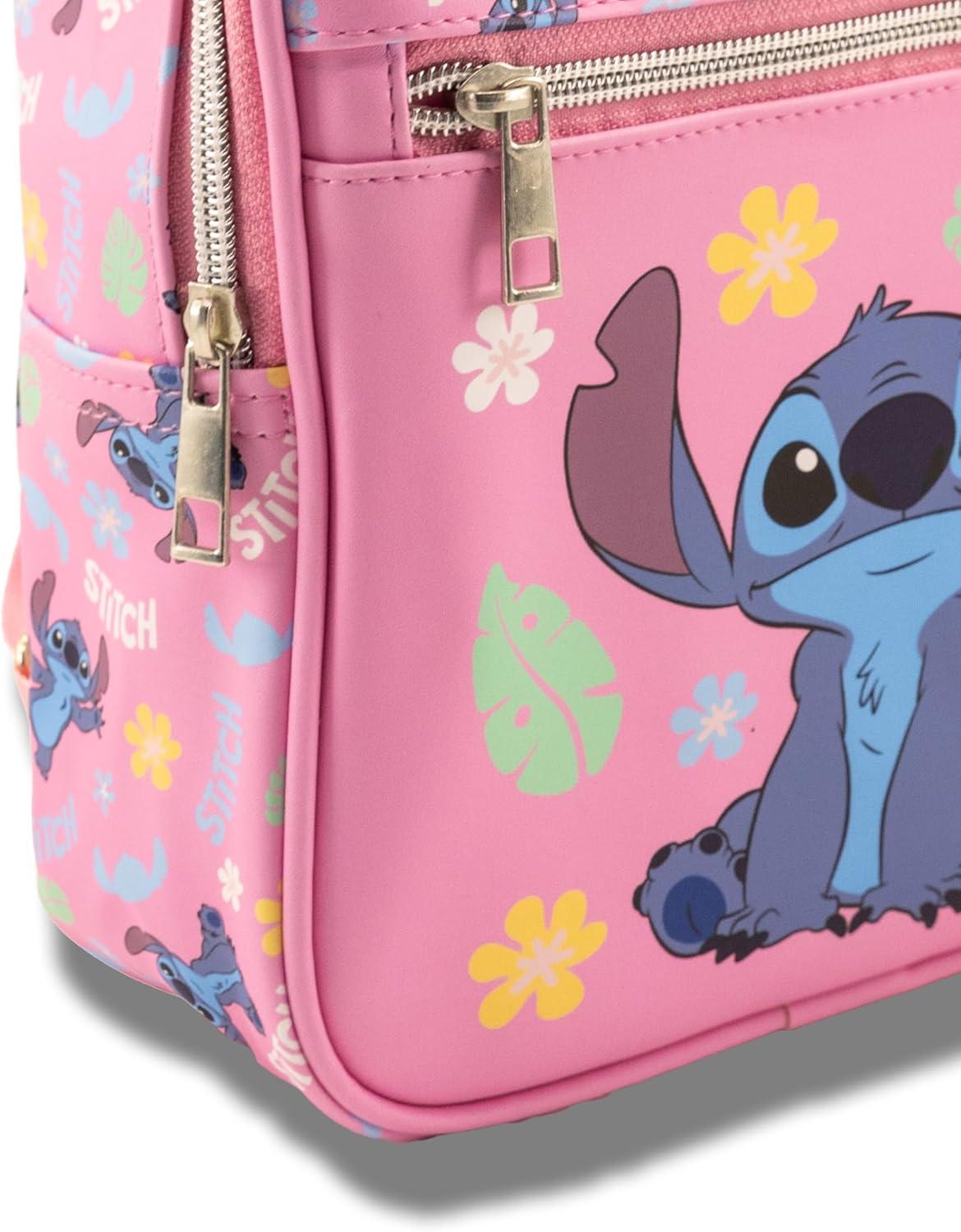 imageFast Forward Bluey Mini Backpack for Kids amp Adults 10 PU Leather Bluey Backpack Purse Featuring Bluey Toddler Travel Bag Small Backpack Bookbag for School Travel or Everyday Use Ages 3Stitch