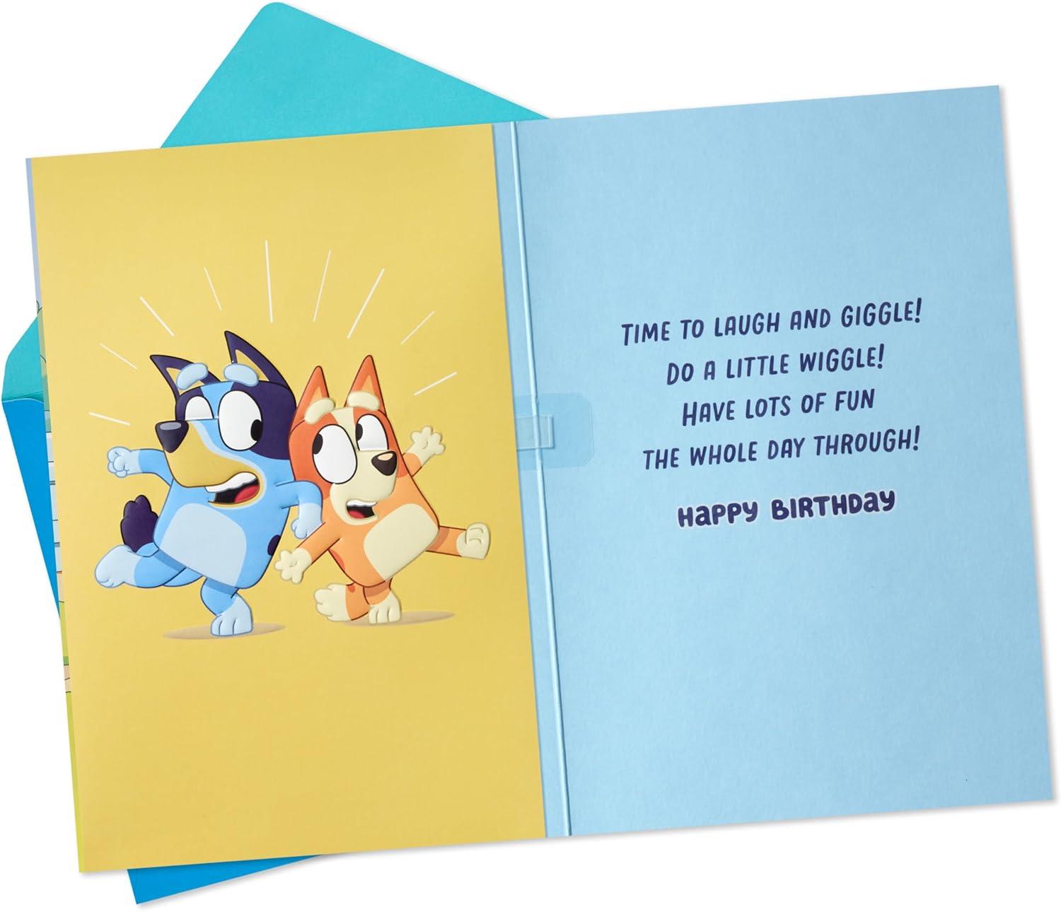 imageHallmark Bluey Musical Birthday Card with Light Hip Hooray