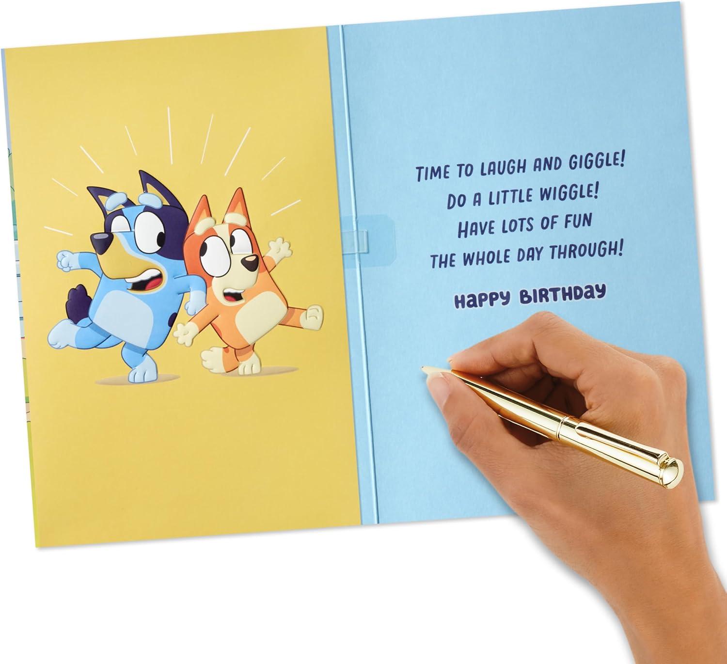 imageHallmark Bluey Musical Birthday Card with Light Hip Hooray