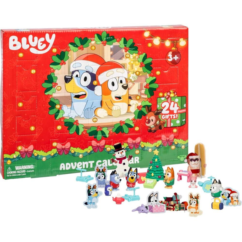 imageBluey Advent Calendar Pack Toys for Girls and Boys 24 Days of Surprises Kids 2025 Advent Calendar wAccessories Stickers amp Mini Christmas TreeAdvent Calendar Mini Figures