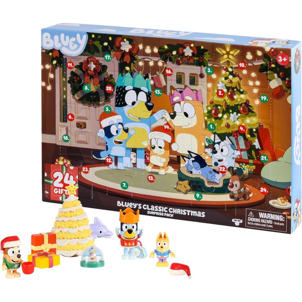 imageBluey Advent Calendar Pack Toys for Girls and Boys 24 Days of Surprises Kids 2025 Advent Calendar wAccessories Stickers amp Mini Christmas TreeAdvent Calendar Amazon Exclusive