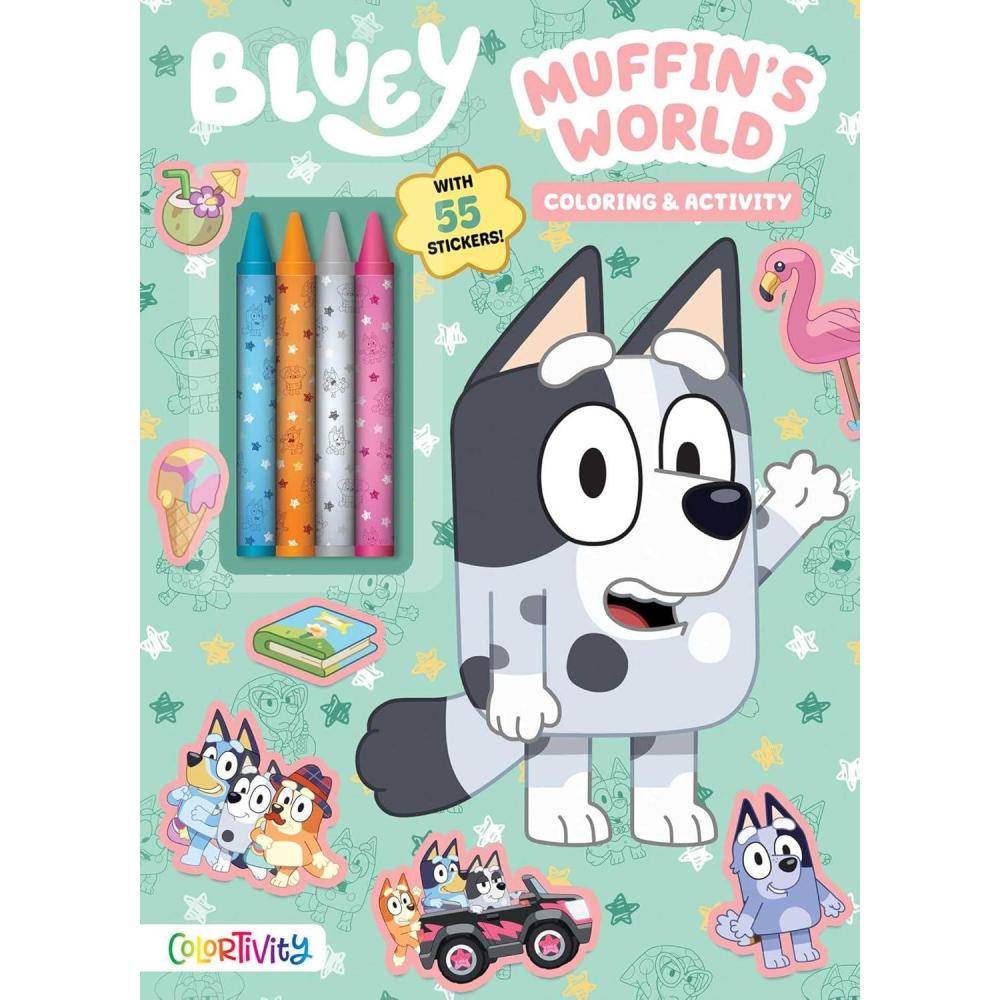 imageBluey Muffins World Color amp Activity with Crayons