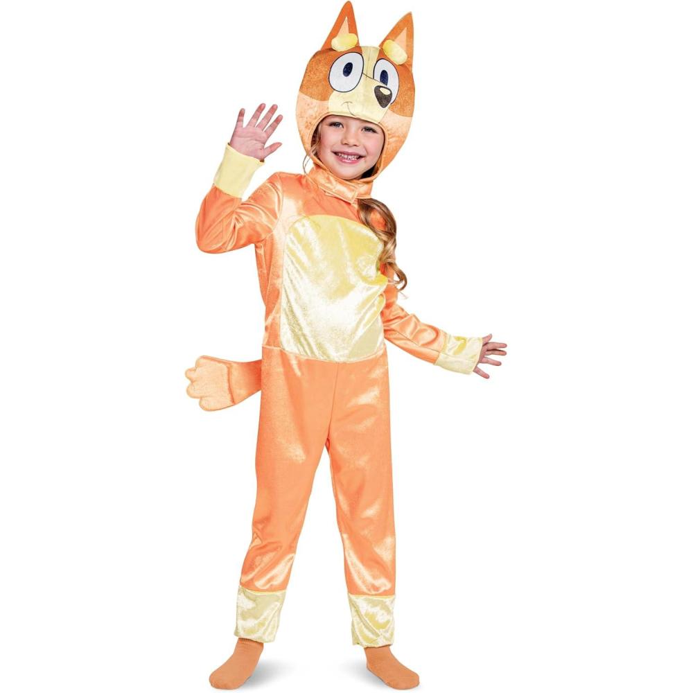 imageDisguise Bingo Costume for Kids Official Bluey Character Outfit with Jumpsuit and Headpiece Classic Toddler Size Small 2TMedium 3T4T