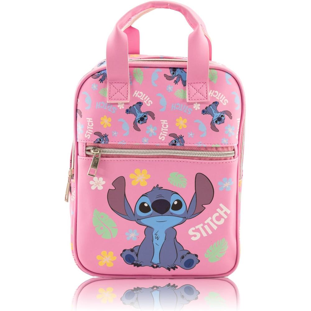 imageFast Forward Bluey Mini Backpack for Kids amp Adults 10 PU Leather Bluey Backpack Purse Featuring Bluey Toddler Travel Bag Small Backpack Bookbag for School Travel or Everyday Use Ages 3Stitch