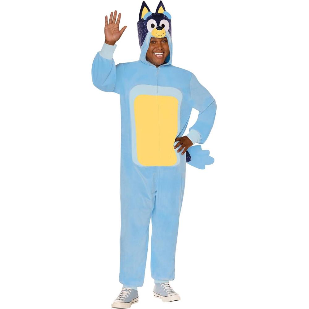 imageSpirit Halloween Bluey Adult Bandit Heeler Costume Officially Licensed Group Costume Jumpsuit Outfit