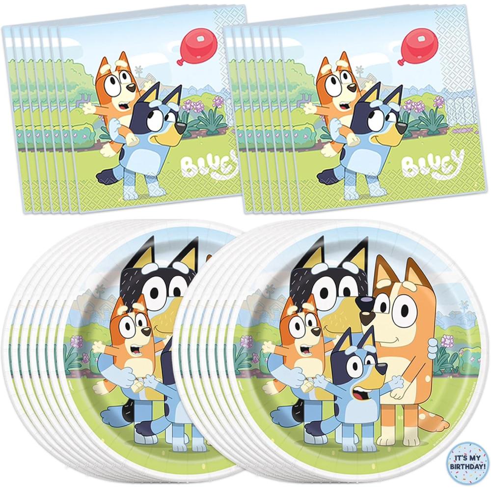 imageUnique Bluey Birthday Party Supplies  Serves 16  Bluey Party Supplies  Bluey Birthday Decorations  Bluey Party Decorations  Bluey Plates and Napkins