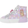 Ground Up Bluey Sneakers for Kids – Unisex High-top Bluey and Bingo Shoes with a Side Zipper so They Slip on!(Lilac)