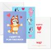 Hallmark Bluey Valentine’s Day Cards and Stickers for Kids School (24 Classroom Valentines with Envelopes)(Bluey Valentines with Stickers)