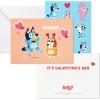 Hallmark Bluey Valentine’s Day Cards and Stickers for Kids School (24 Classroom Valentines with Envelopes)(Bluey Valentines with Stickers)