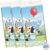 Unique Bluey Birthday Party Supplies – Rectangular Plastic Table Covers (Pack of 2) and Sticker(3)