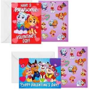 Hallmark Bluey Valentine’s Day Cards and Stickers for Kids School (24 Classroom Valentines with Envelopes)(Paw Patrol Valentines with Stickers)