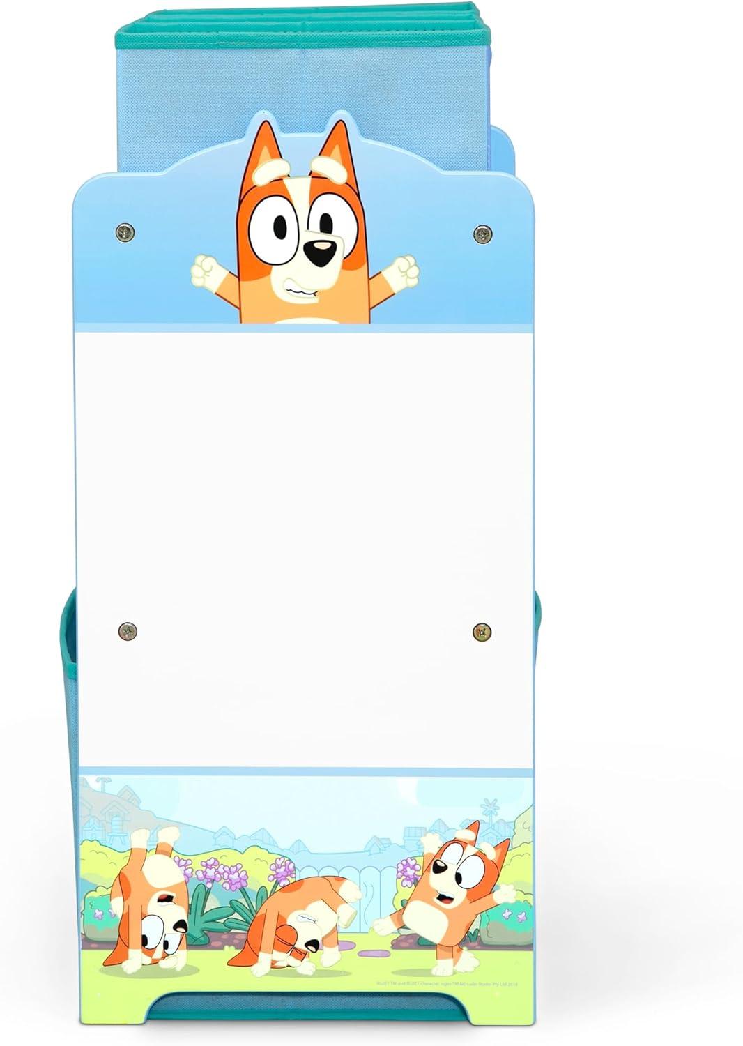 imageDelta Children Bluey Design amp Store 6 Bin Toy Storage Organizer Greenguard Gold Certified BlueBluey