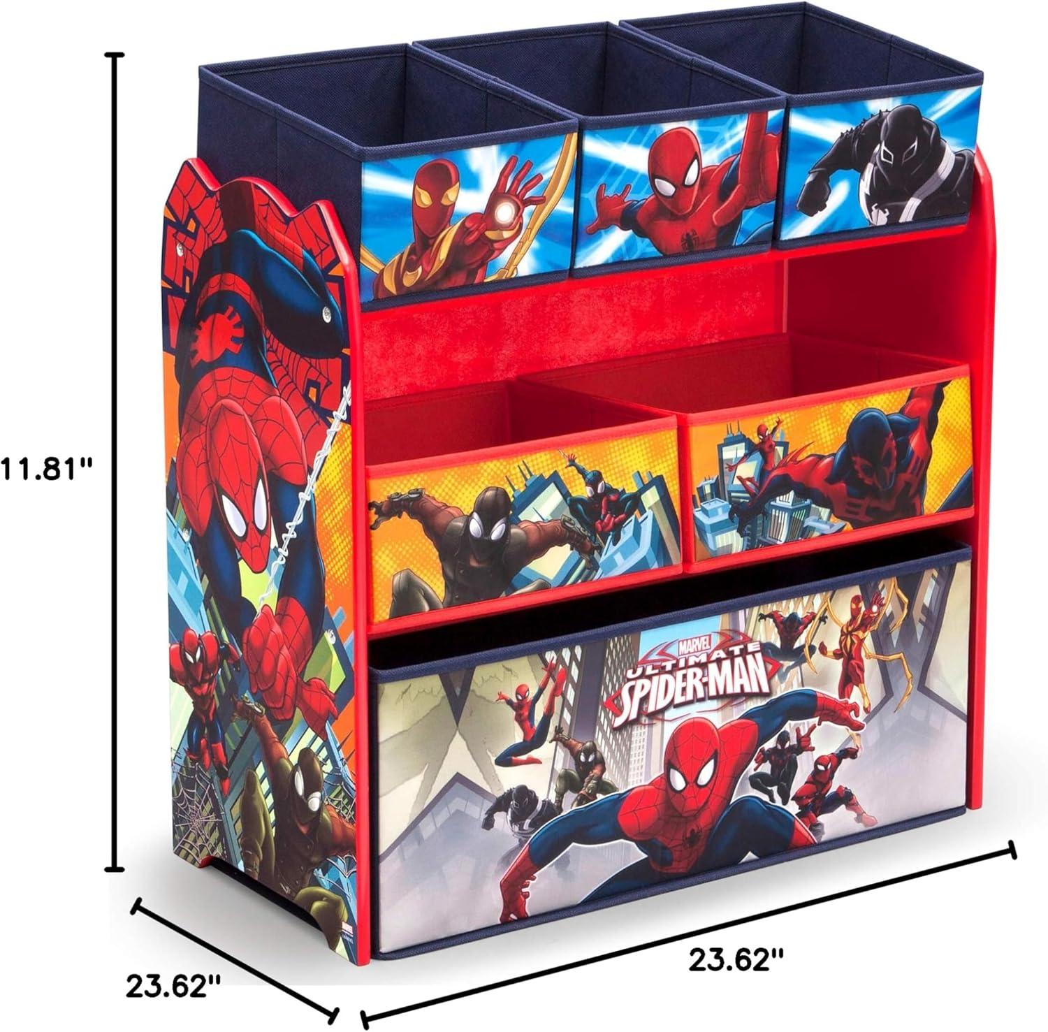imageDelta Children Bluey Design amp Store 6 Bin Toy Storage Organizer Greenguard Gold Certified BlueSpiderman