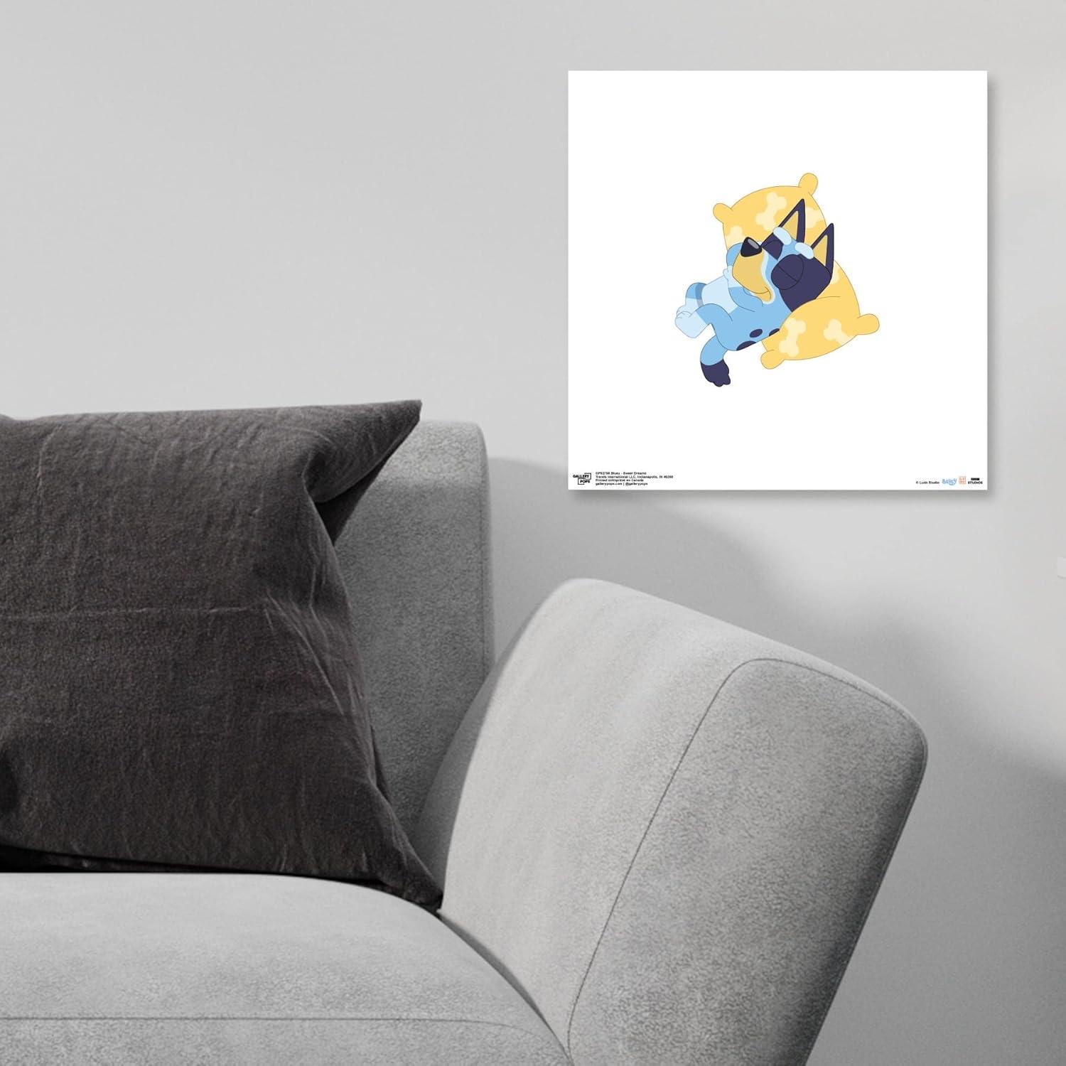 imageTrends International Gallery Pops Bluey Sweet Dreams Wall Art Wall Poster 1200 x 1200 White Frame VersionUnframed Version