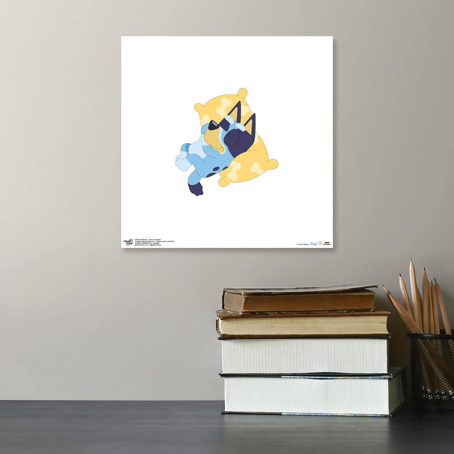 imageTrends International Gallery Pops Bluey Sweet Dreams Wall Art Wall Poster 1200 x 1200 White Frame VersionUnframed Version