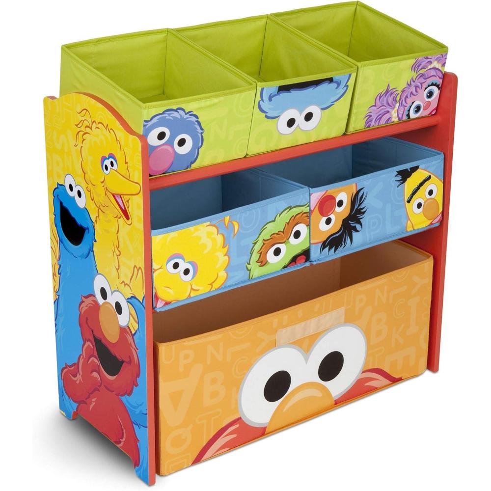 imageDelta Children  Bluey Design amp Store 6 Bin Toy Storage Organizer  Greenguard Gold Certified BlueSesame Street