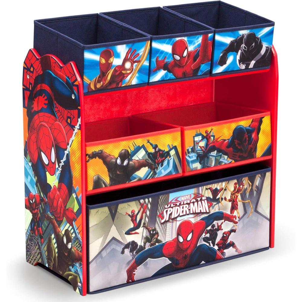 imageDelta Children Bluey Design amp Store 6 Bin Toy Storage Organizer Greenguard Gold Certified BlueSpiderman