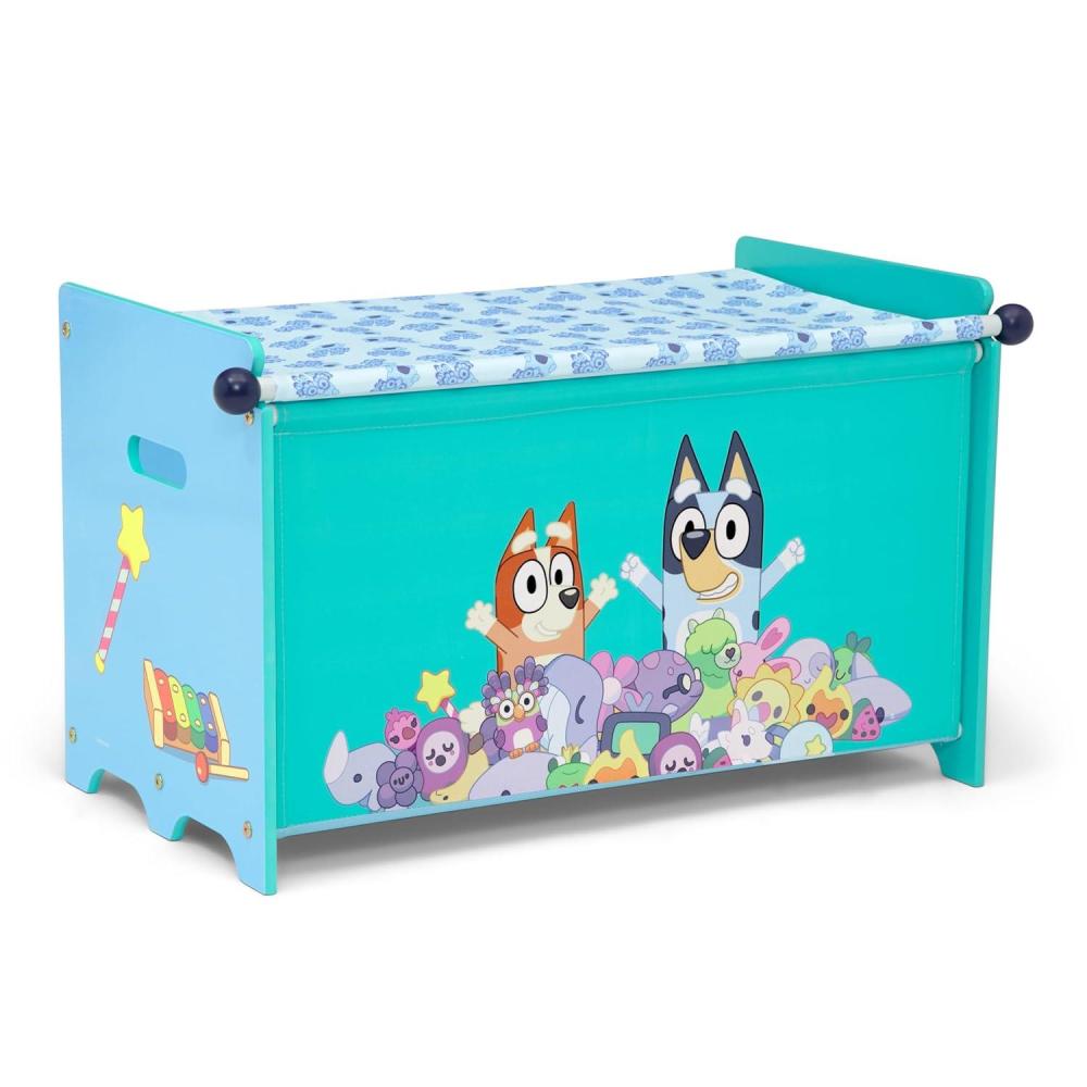 imageDelta Children Bluey Toy Box with Retractable Fabric TopBluey