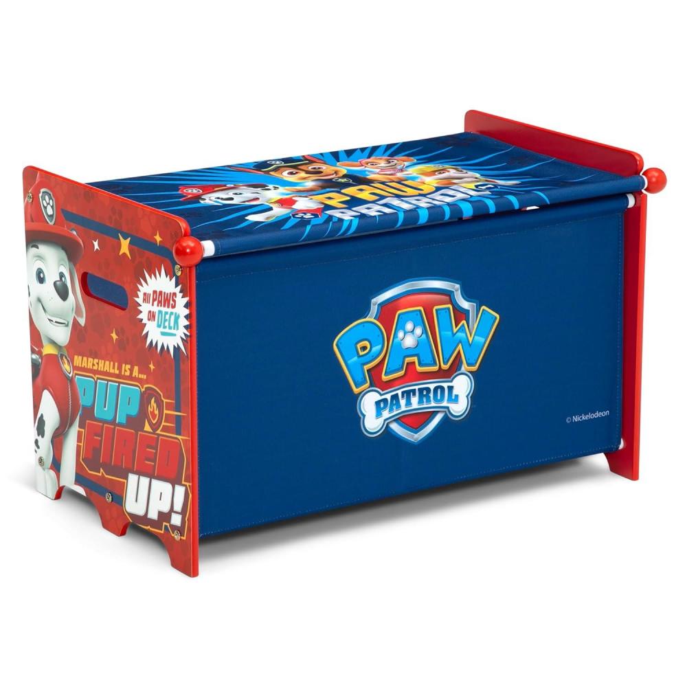 imageDelta Children  Bluey Toy Box with Retractable Fabric TopPAW Patrol
