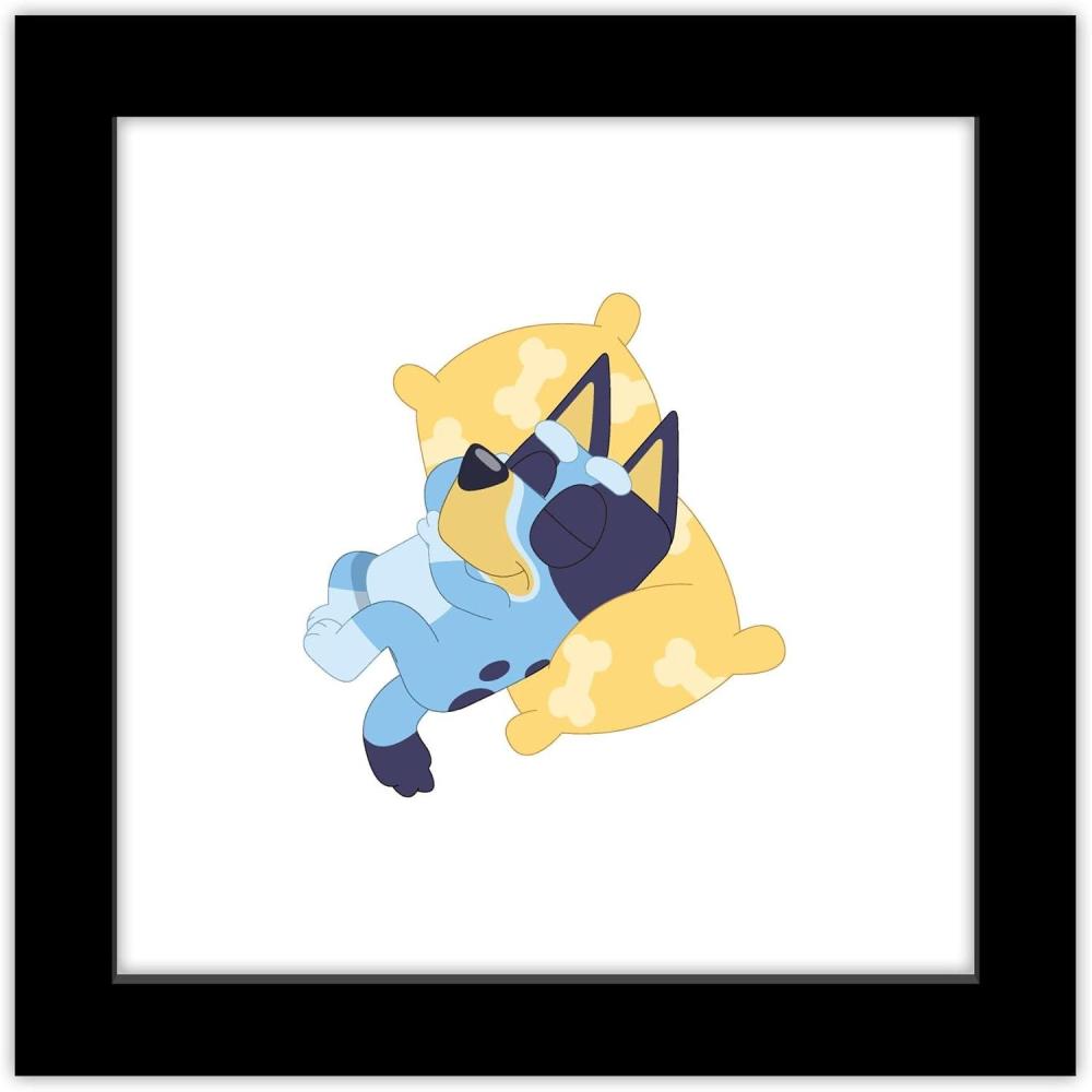 imageTrends International Gallery Pops Bluey Sweet Dreams Wall Art Wall Poster 1200 x 1200 White Frame VersionBlack Frame Version